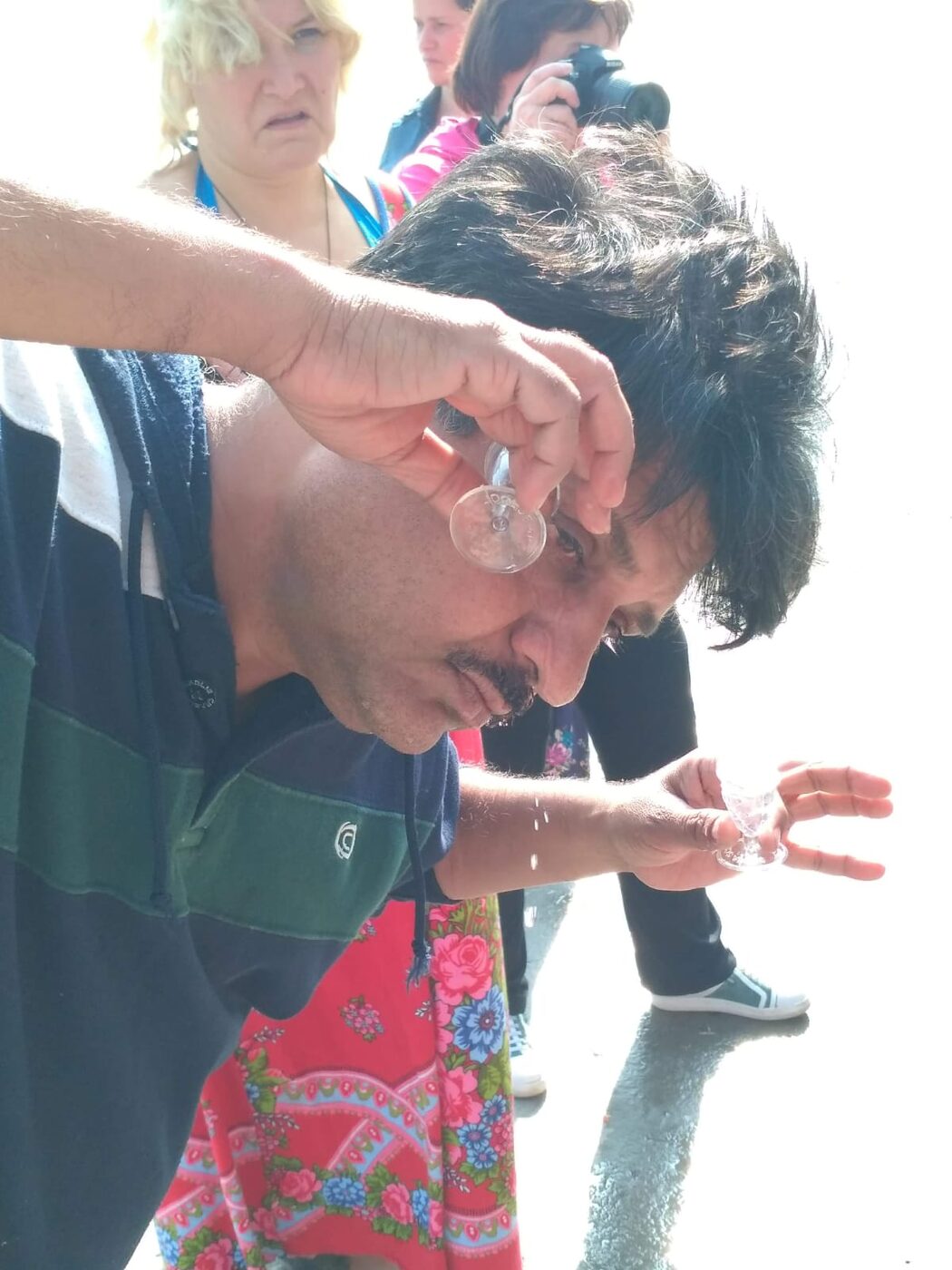 A cleansing kriya being taught
